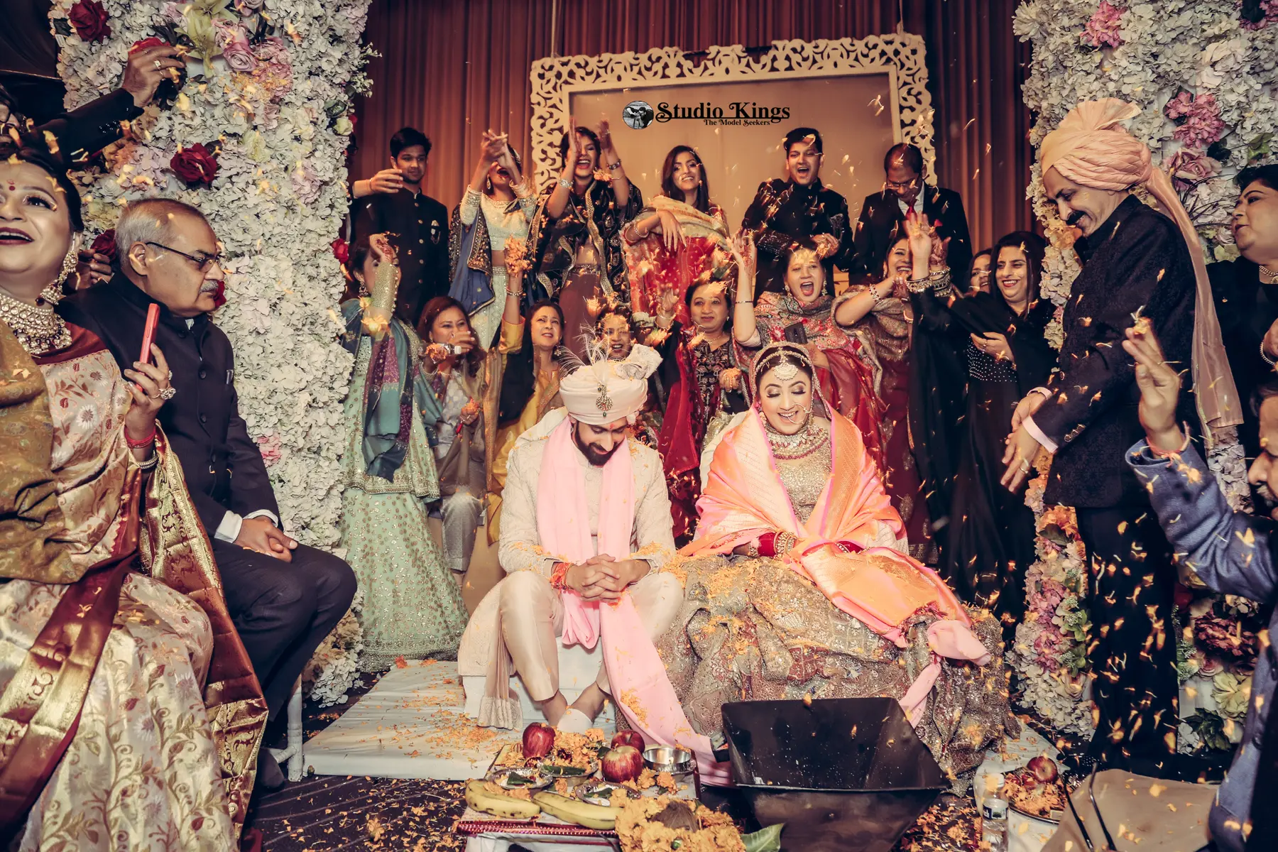 Discover the sacredness of wedding mantras, invoking blessings for the couple. Studio Kings Best Wedding Photographer in Chandigarh captures the spiritual significance of these chants.
