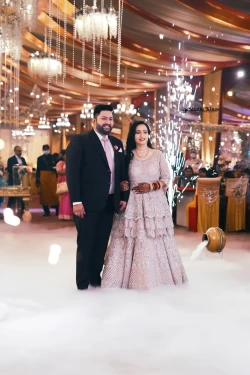 Feel the enchantment as the couple's arrival fills the air with love. Studio Kings Wedding Photography showcases the magic and joy that define this moment.