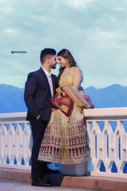 Gaze into the future as the couple's love story unfolds before the big day. Studio Kings Wedding Photography celebrates the depth and connection captured in this pre-wedding portrait.