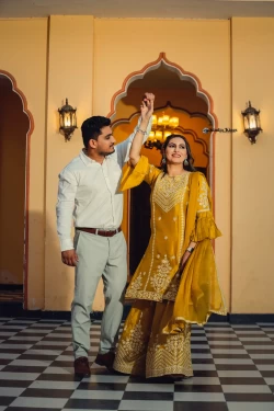 Cherish the radiant love that shines through these pre-wedding portraits. Studio Kings Wedding Photography showcases the joy and warmth that fills each frame.