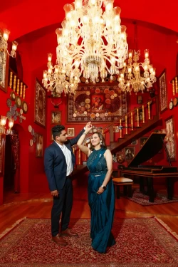 Embrace the timeless unity of their love in these elegant pre-wedding portraits. Studio Kings Photography highlights the sophistication and connection that radiate.