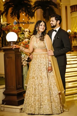 Experience the eternal love captured in this romantic couple's portrait. Studio Kings Wedding Photography reveals the deep connection and affection between the couple.