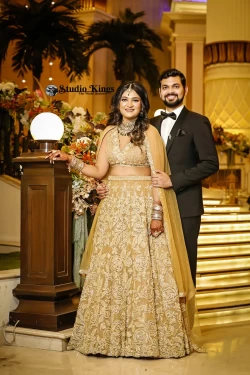 Experience the eternal love captured in this romantic couple's portrait. Studio Kings Wedding Photography reveals the deep connection and affection between the couple.