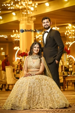 Experience the eternal love captured in this romantic couple's portrait. Studio Kings Wedding Photography reveals the deep connection and affection between the couple.
