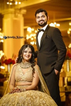 Experience the eternal love captured in this romantic couple's portrait. Studio Kings Wedding Photography reveals the deep connection and affection between the couple.