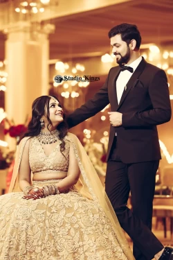 Experience the eternal love captured in this romantic couple's portrait. Studio Kings Wedding Photography reveals the deep connection and affection between the couple.