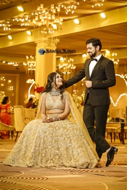 Experience the eternal love captured in this romantic couple's portrait. Studio Kings Wedding Photography reveals the deep connection and affection between the couple.
